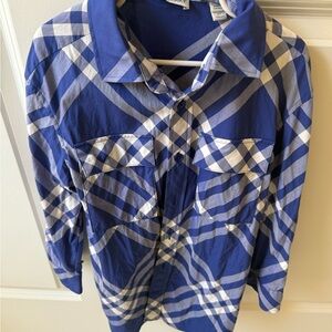 Burberry Blue Plaid Kids Shirt